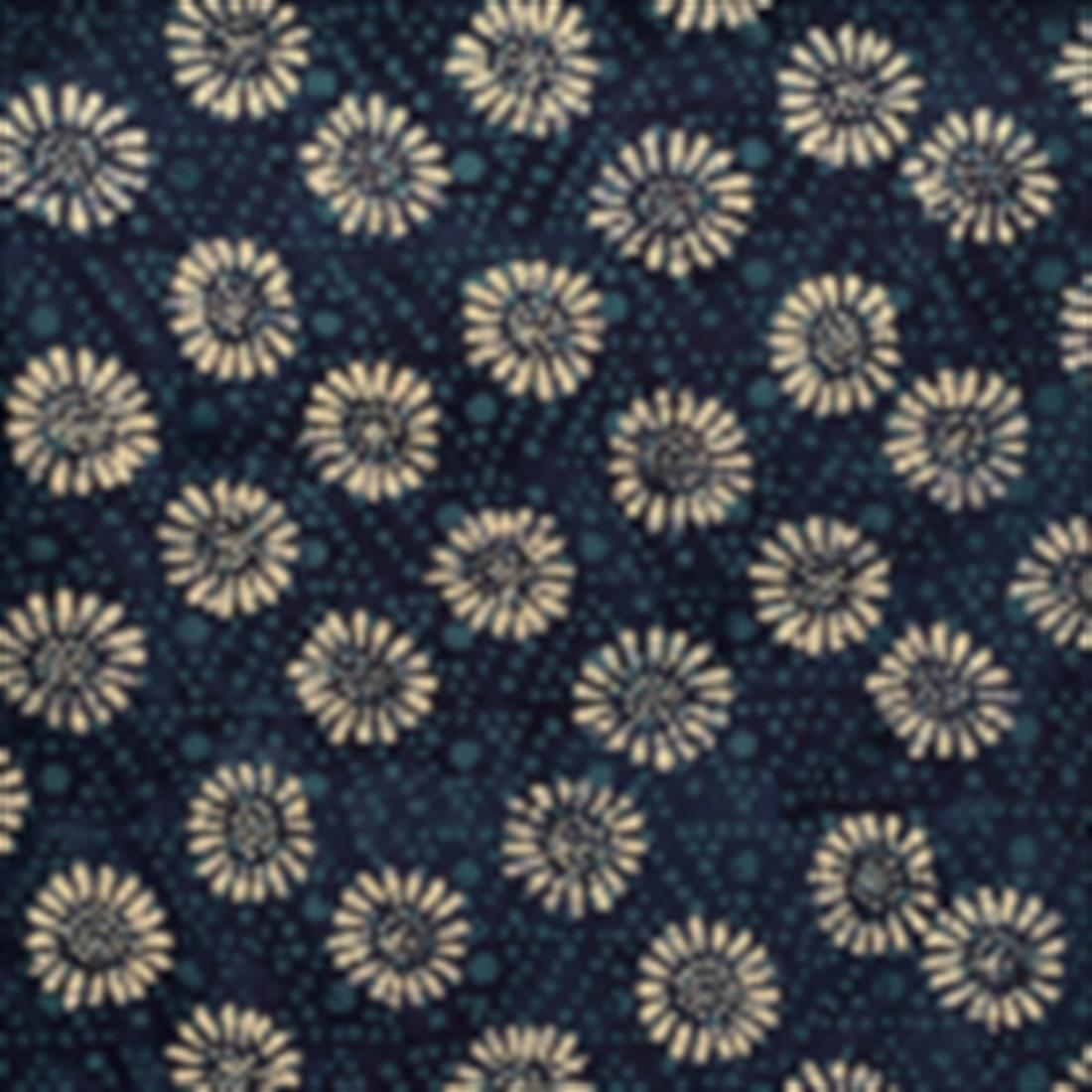 Navy & Beige- Des-1 Printed Batik