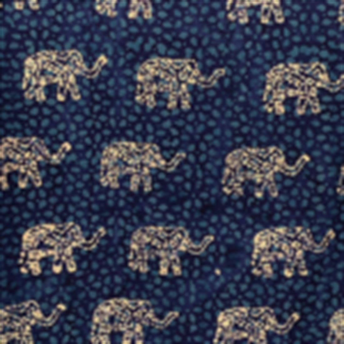 Navy & Beige- Des-2 Printed Batik