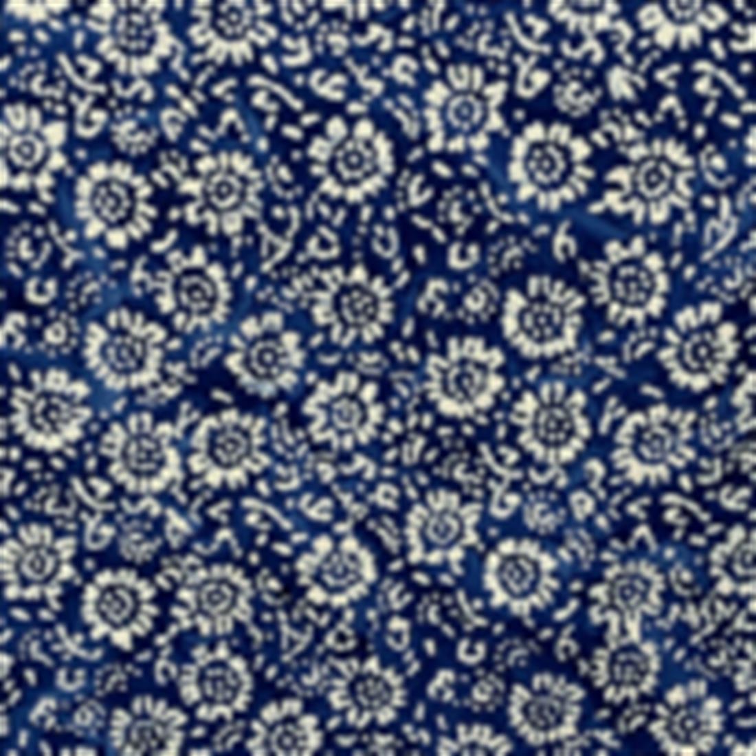 Navy & Cream Printed Batik
