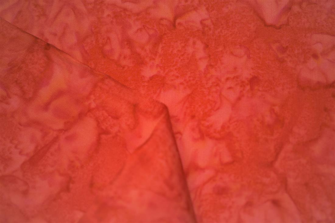 Red Shades Marbled/Blended Batik
