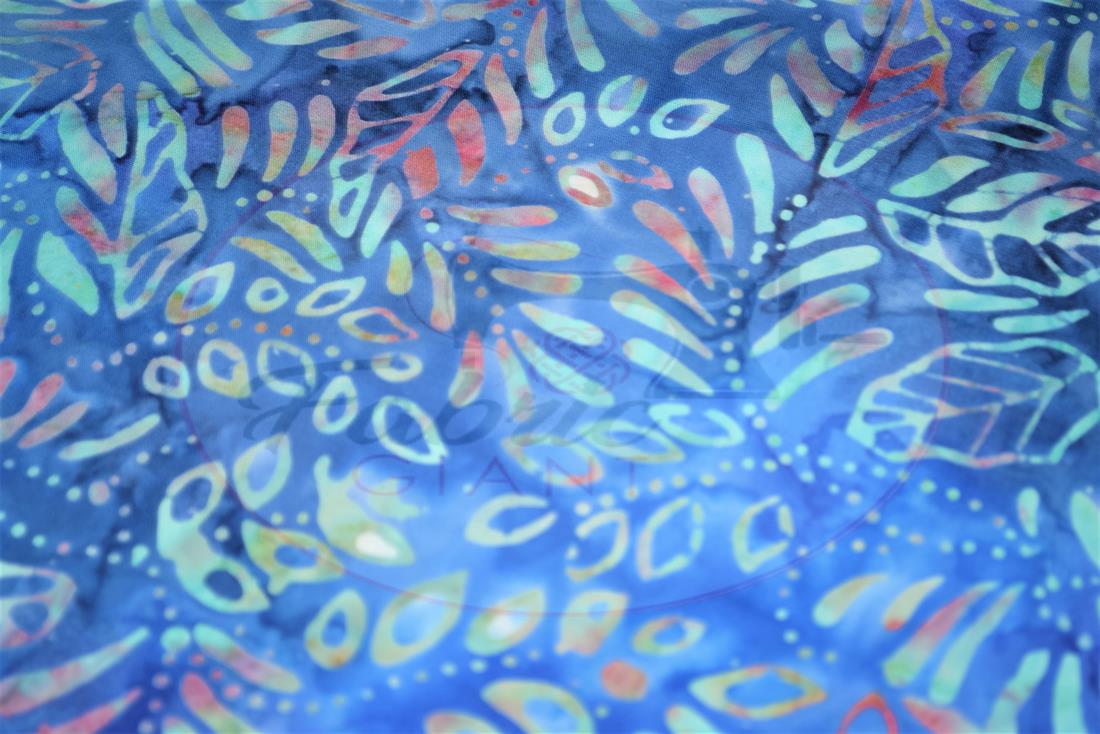 Blue Printed Batik Fabric