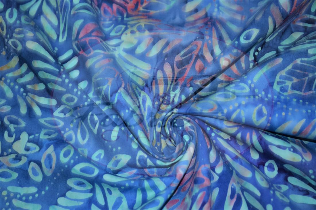 Blue Printed Batik Fabric