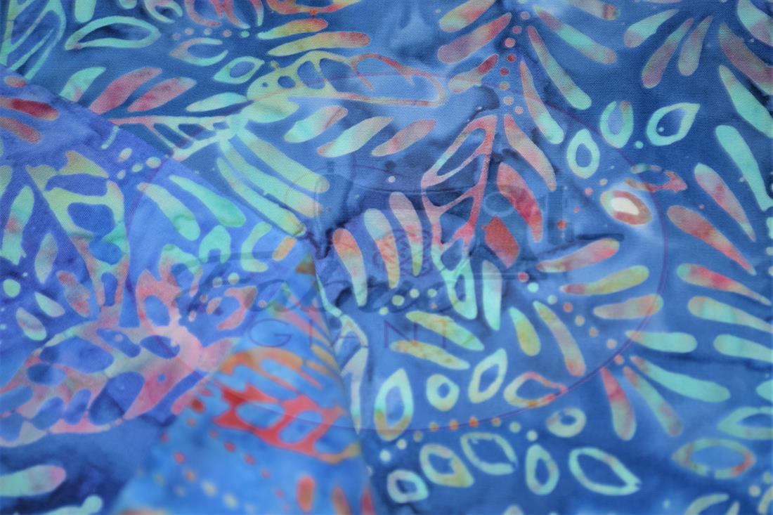 Blue Printed Batik Fabric