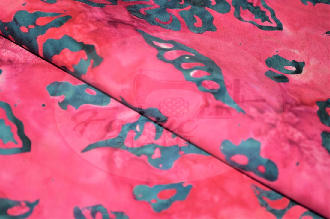 Dark Pink Printed Batik Fabric