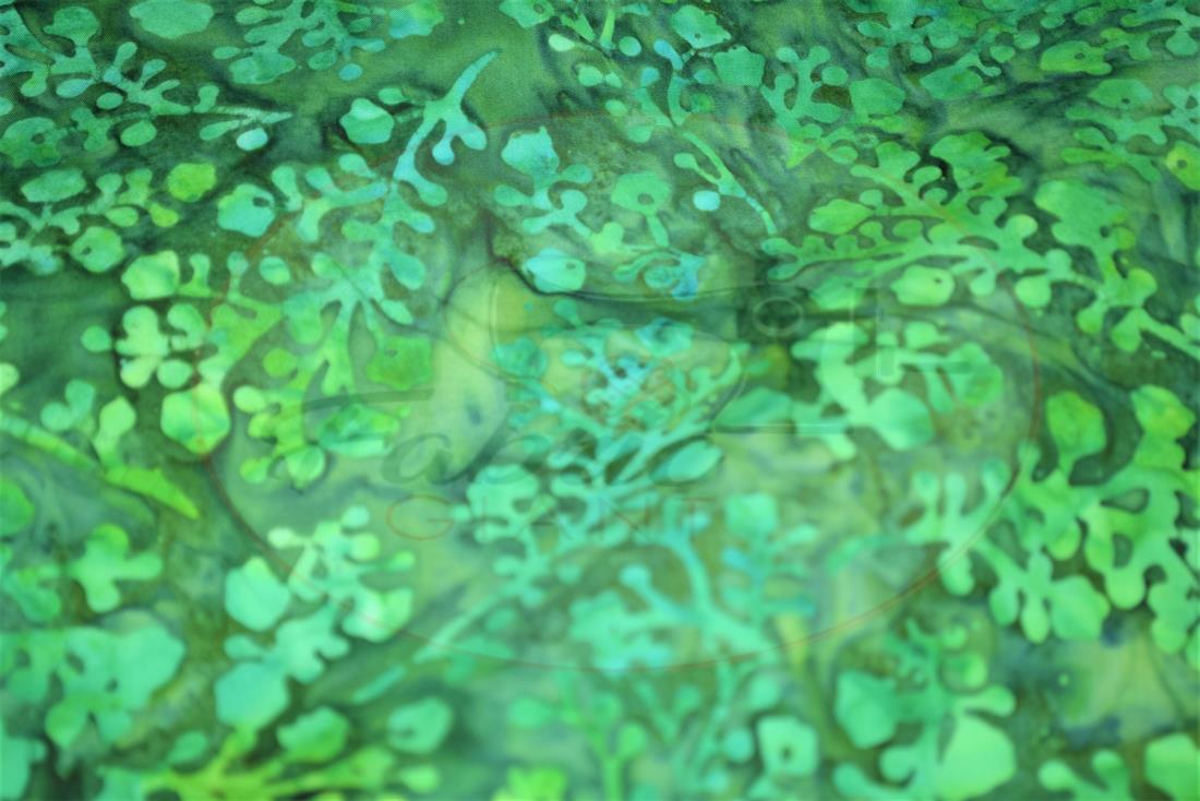 Green Printed Batik Fabric