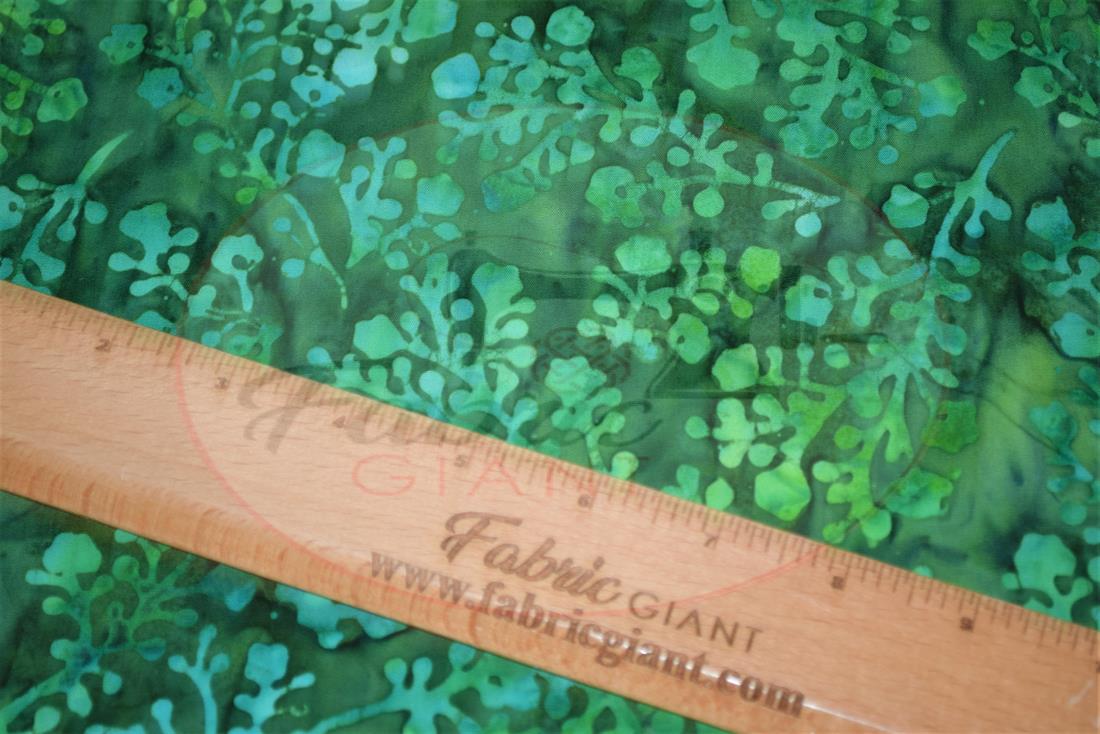 Green Printed Batik Fabric