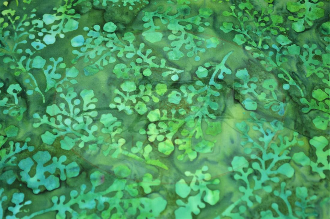 Green Printed Batik Fabric