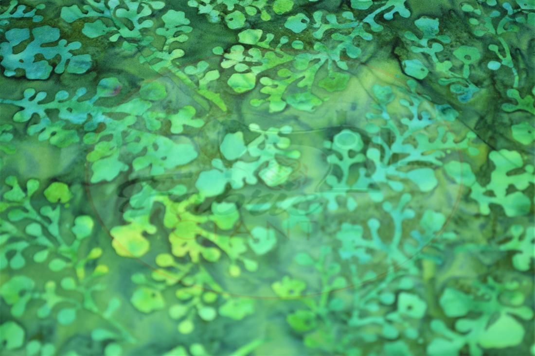 Green Printed Batik Fabric