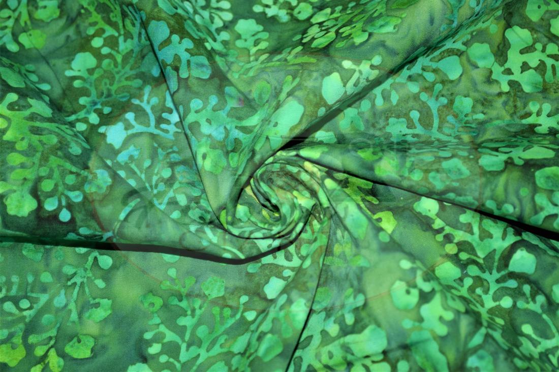 Green Printed Batik Fabric