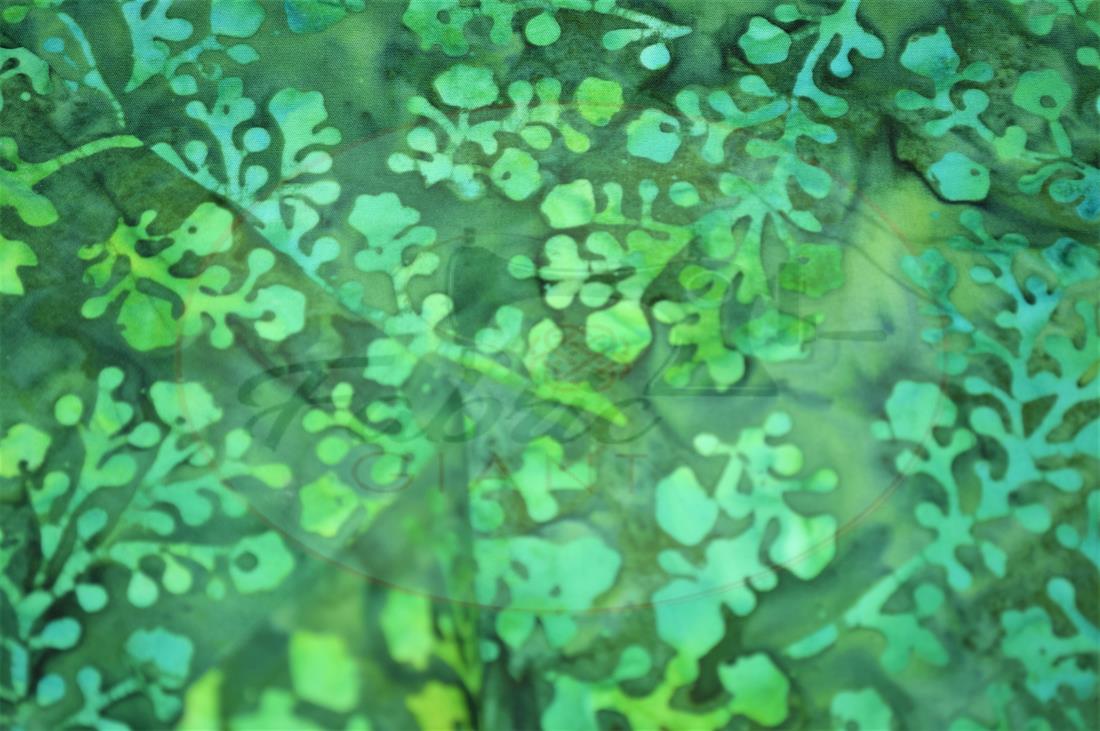 Green Printed Batik Fabric