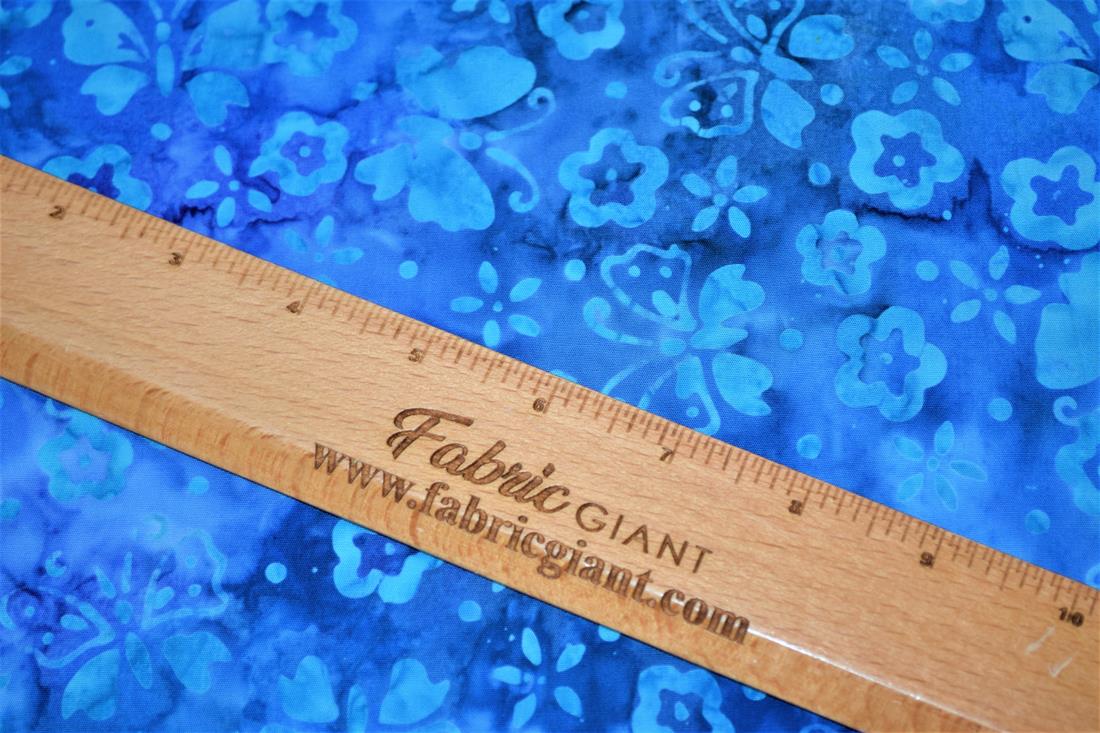 Blue Printed Batik Fabric