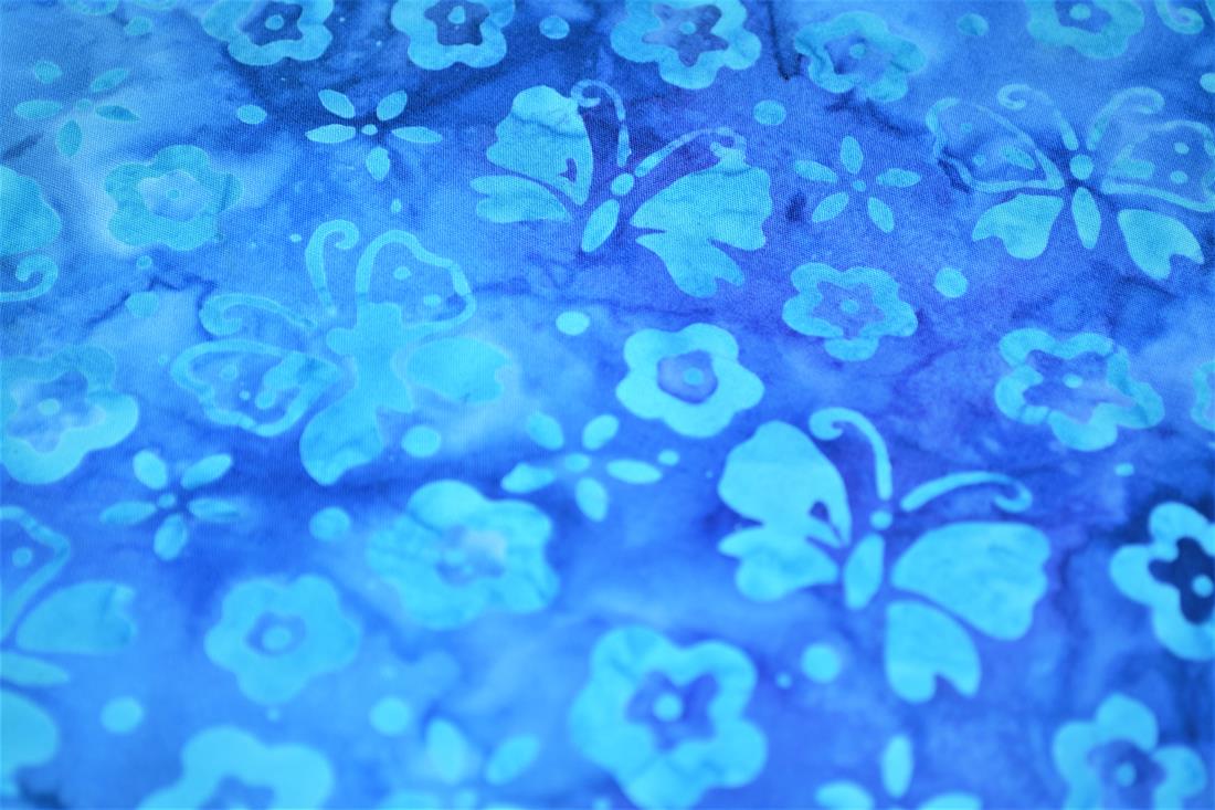 Blue Printed Batik Fabric