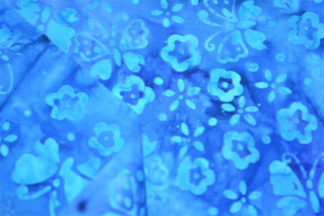 Blue Printed Batik Fabric