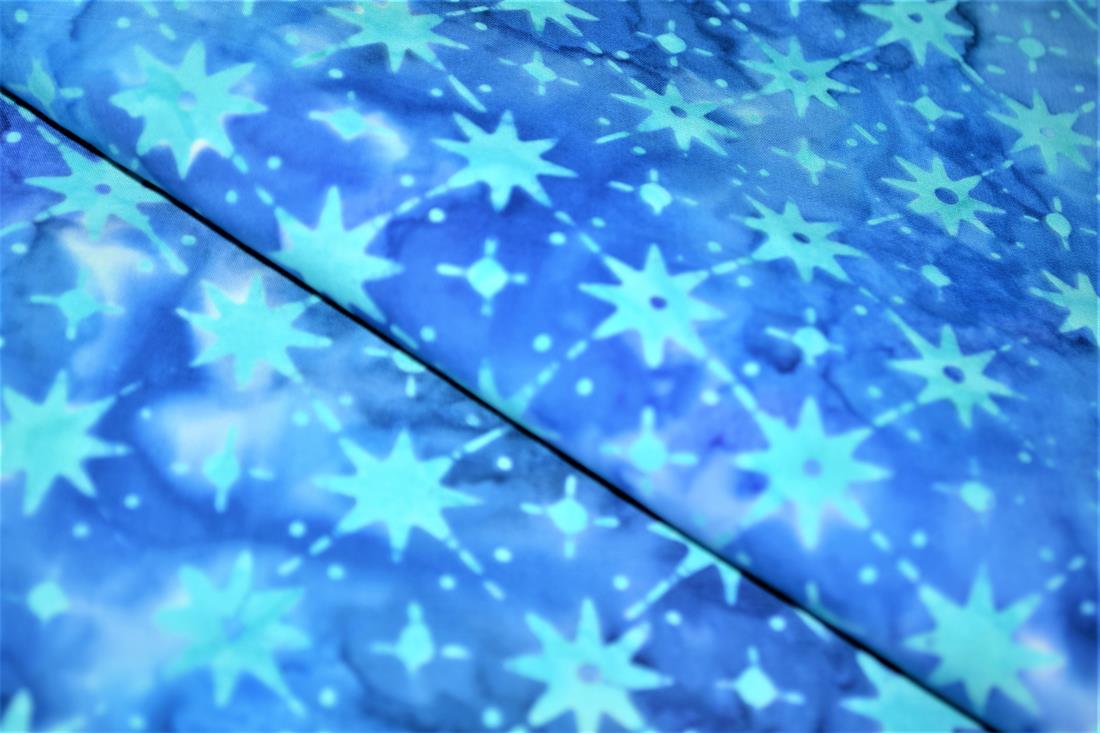 Blue Printed Batik Fabric