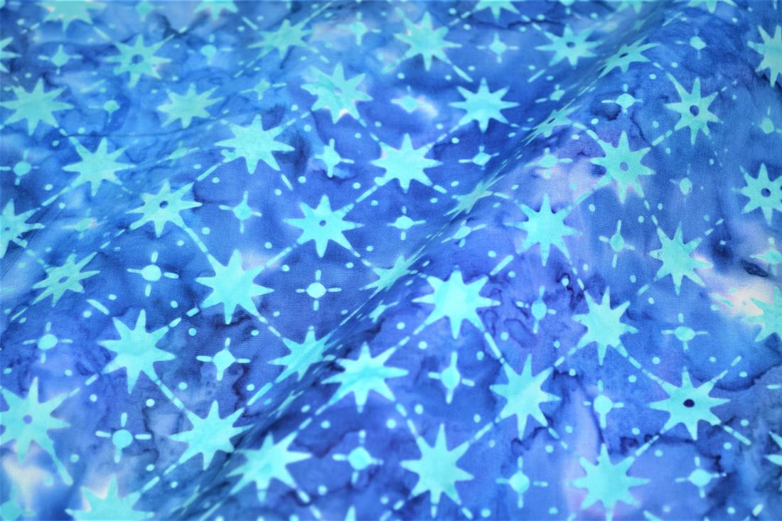 Blue Printed Batik Fabric