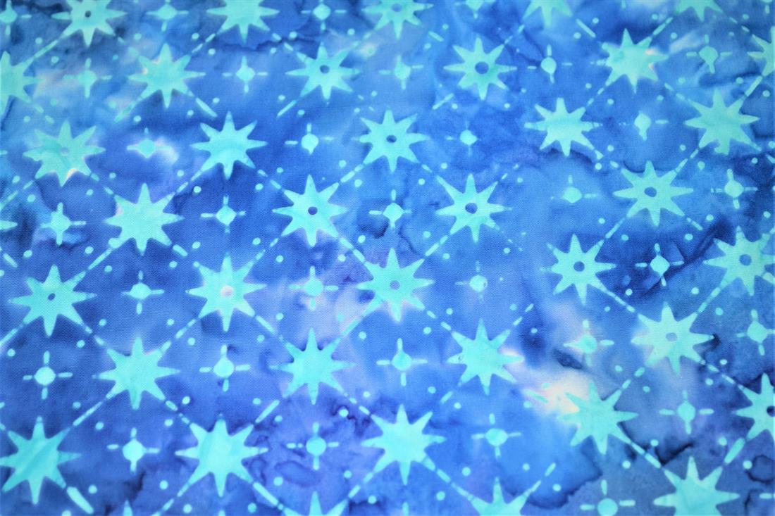 Blue Printed Batik Fabric