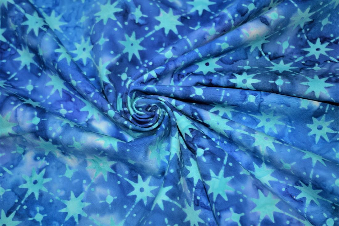 Blue Printed Batik Fabric