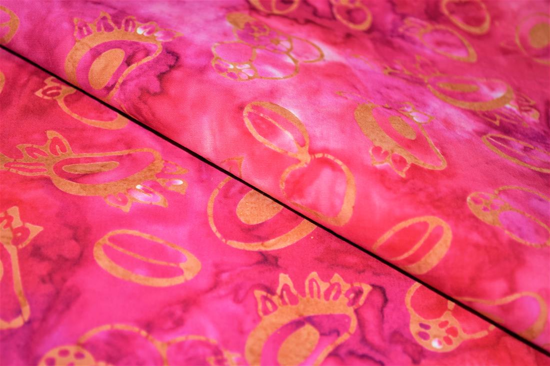 Pink Printed Batik Fabric