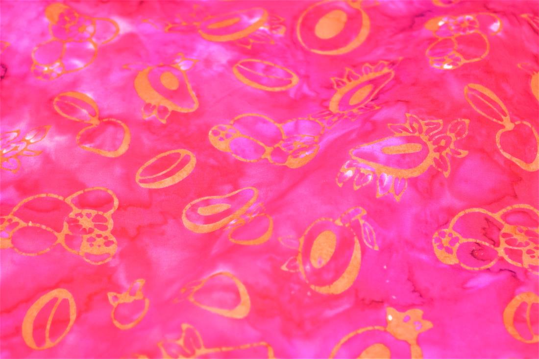 Pink Printed Batik Fabric