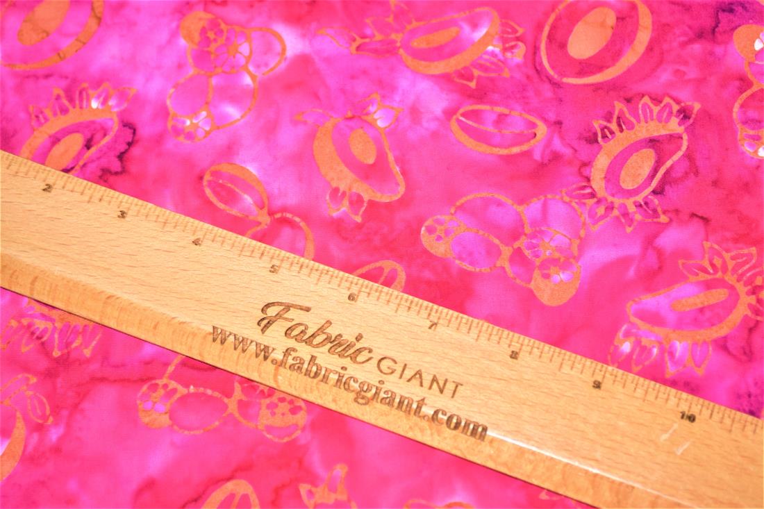 Pink Printed Batik Fabric