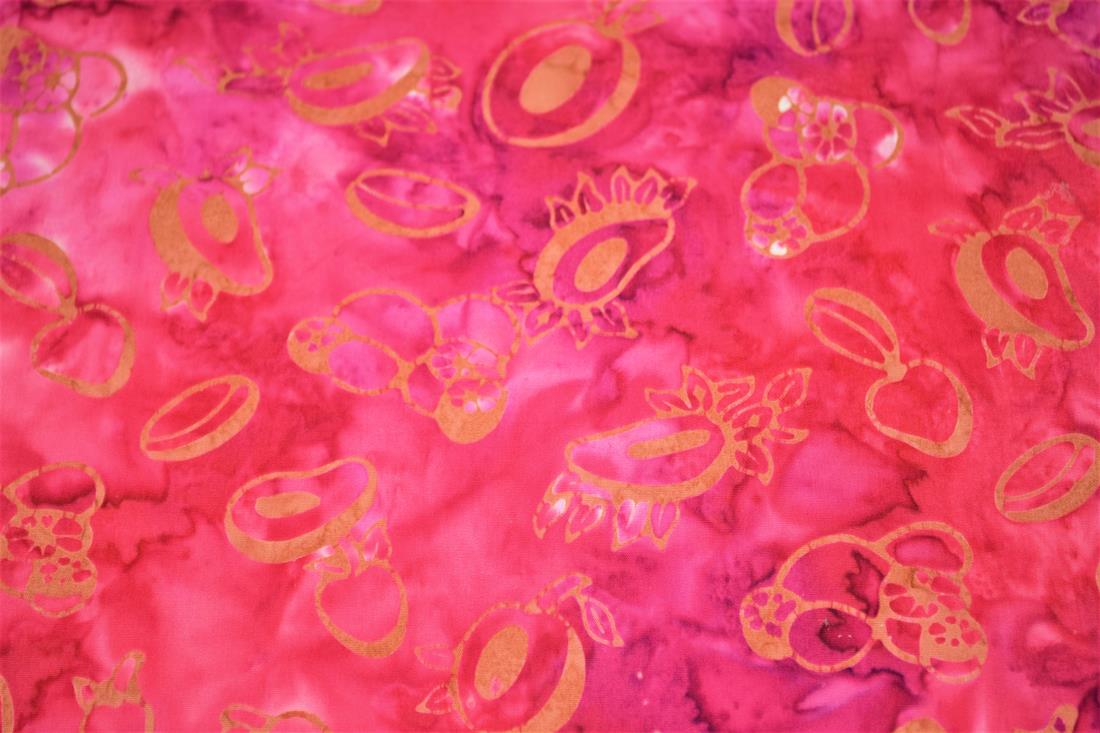 Pink Printed Batik Fabric