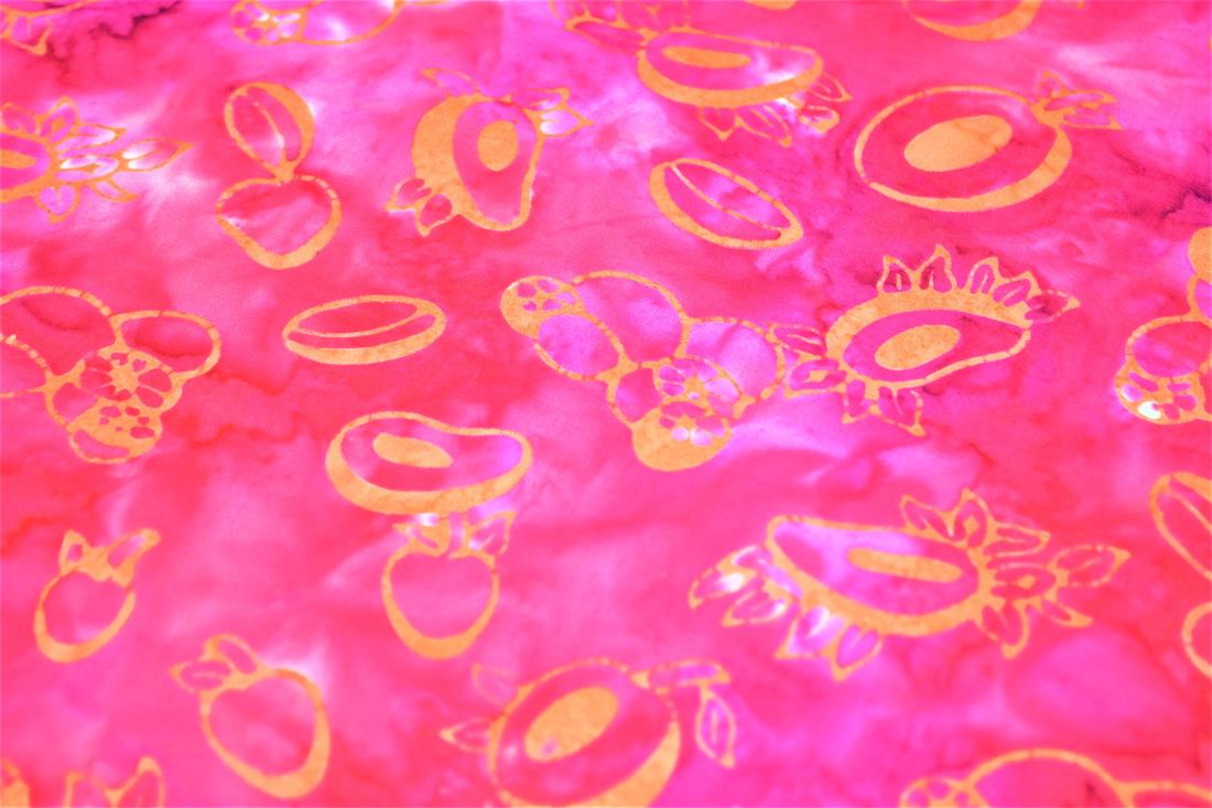Pink Printed Batik Fabric
