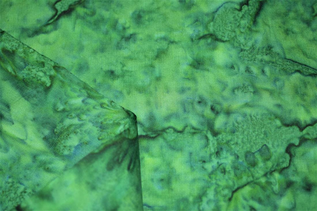 Green Printed Batik Fabric