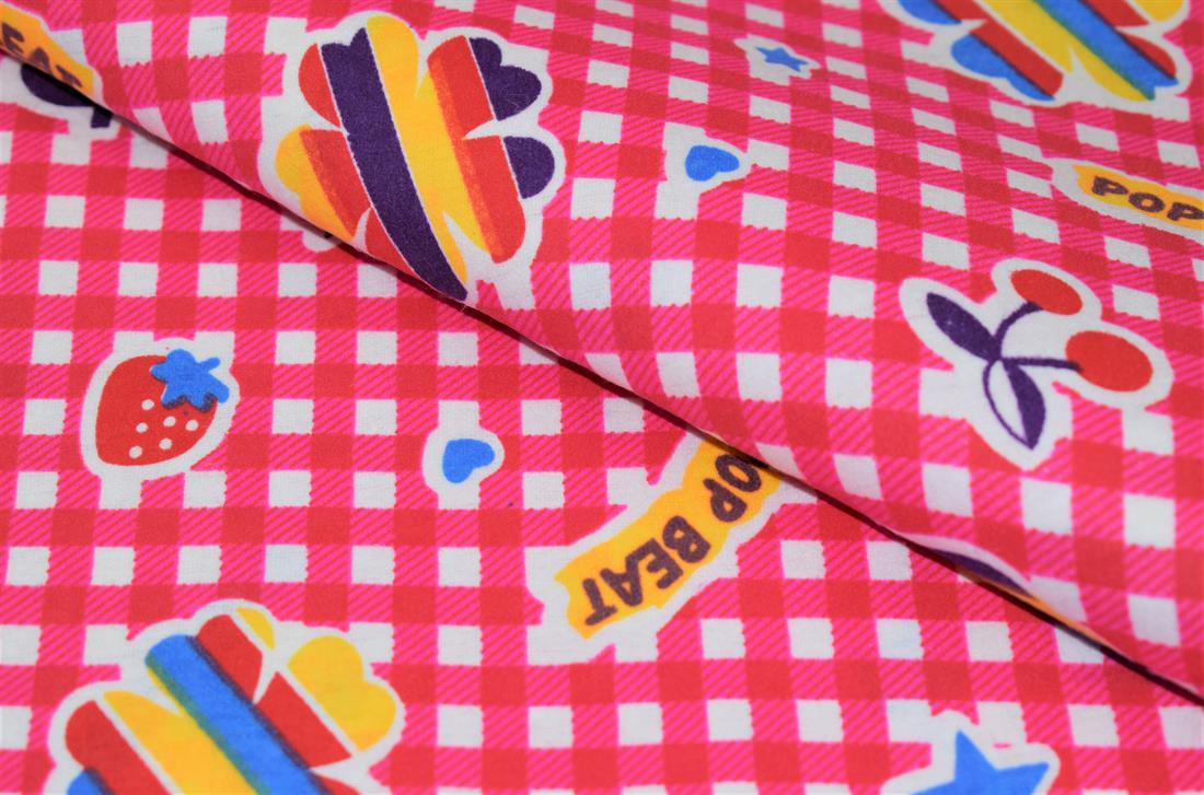 Pink Strawberyy/Apple Printed Soft Brushed Flannel Winceyette 100%…