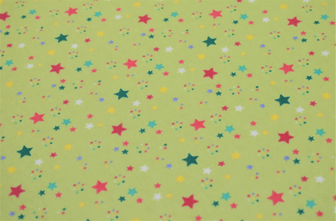 Stars Print Brushed Cotton Fabric