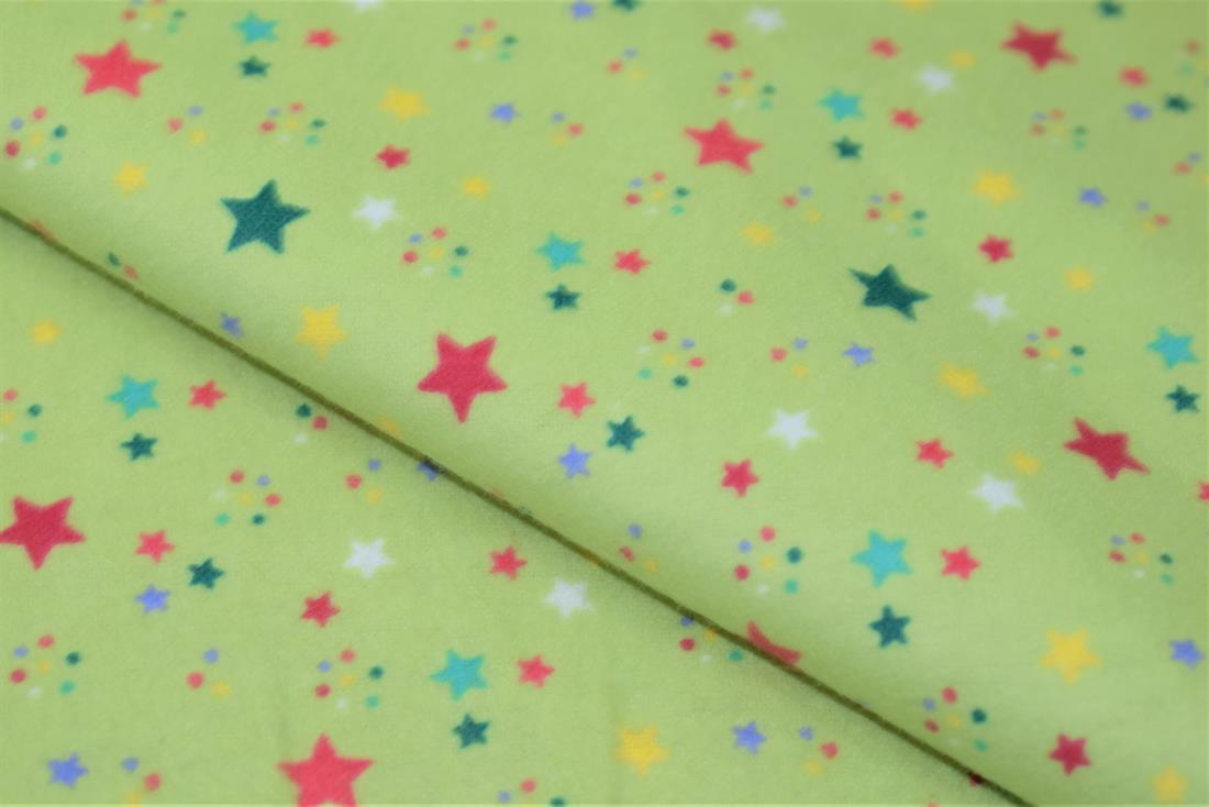 Stars Print Brushed Cotton Fabric