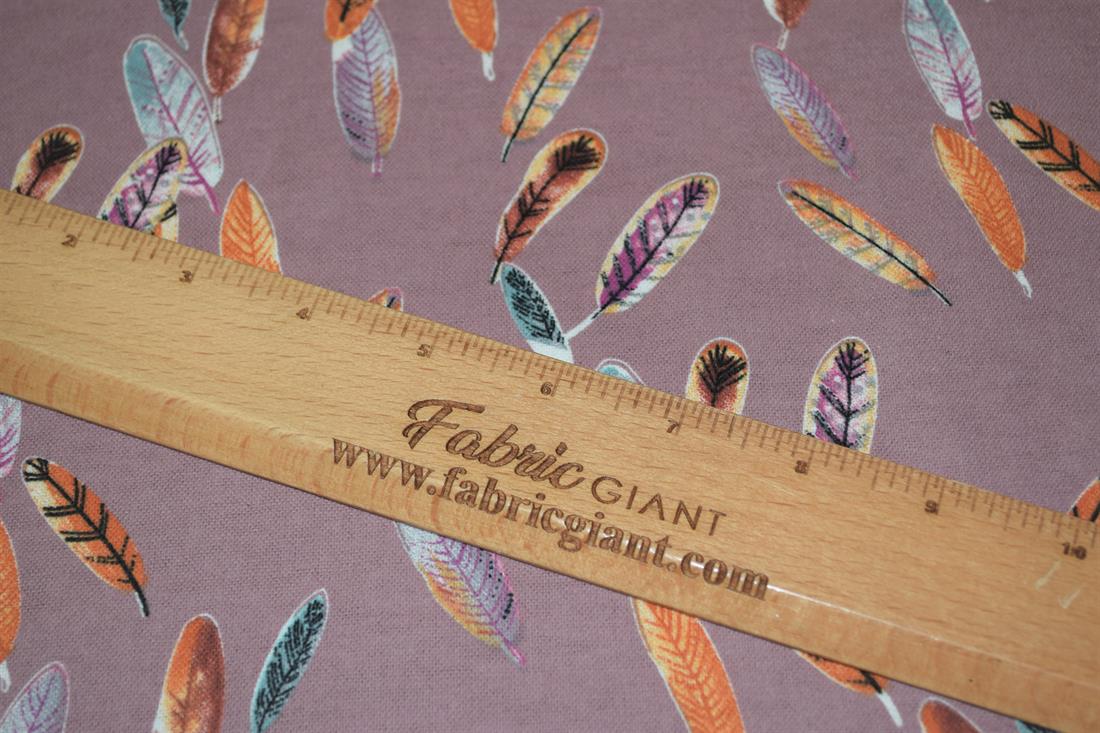 Colourful Feather Printed Soft Brushed Flannel Winceyette 100% Cotton…