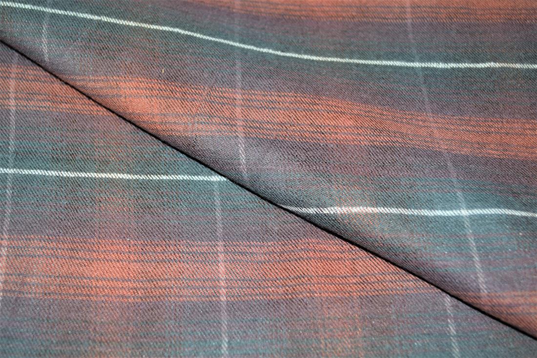 Brown & Black Printed Tartan 100% Brushed Flannel Cotton Fabric