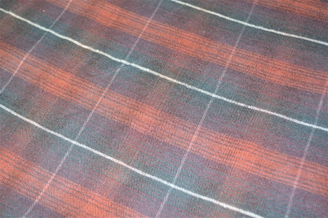Brown & Black Printed Tartan 100% Brushed Flannel Cotton Fabric