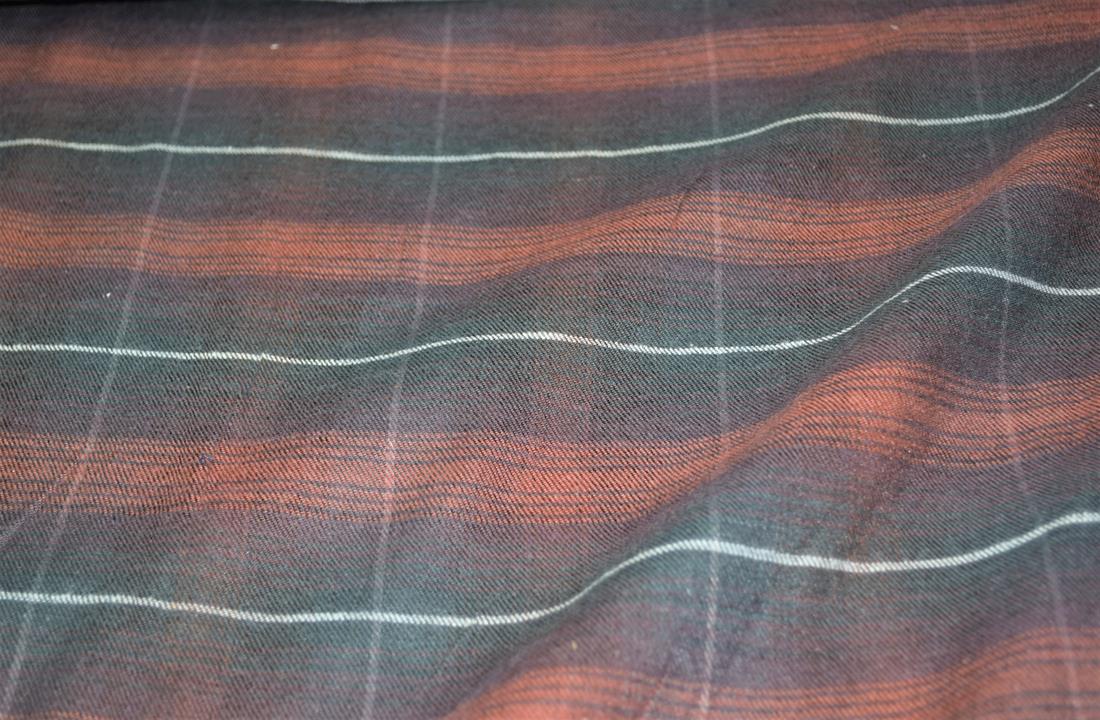 Brown & Black Printed Tartan 100% Brushed Flannel Cotton Fabric