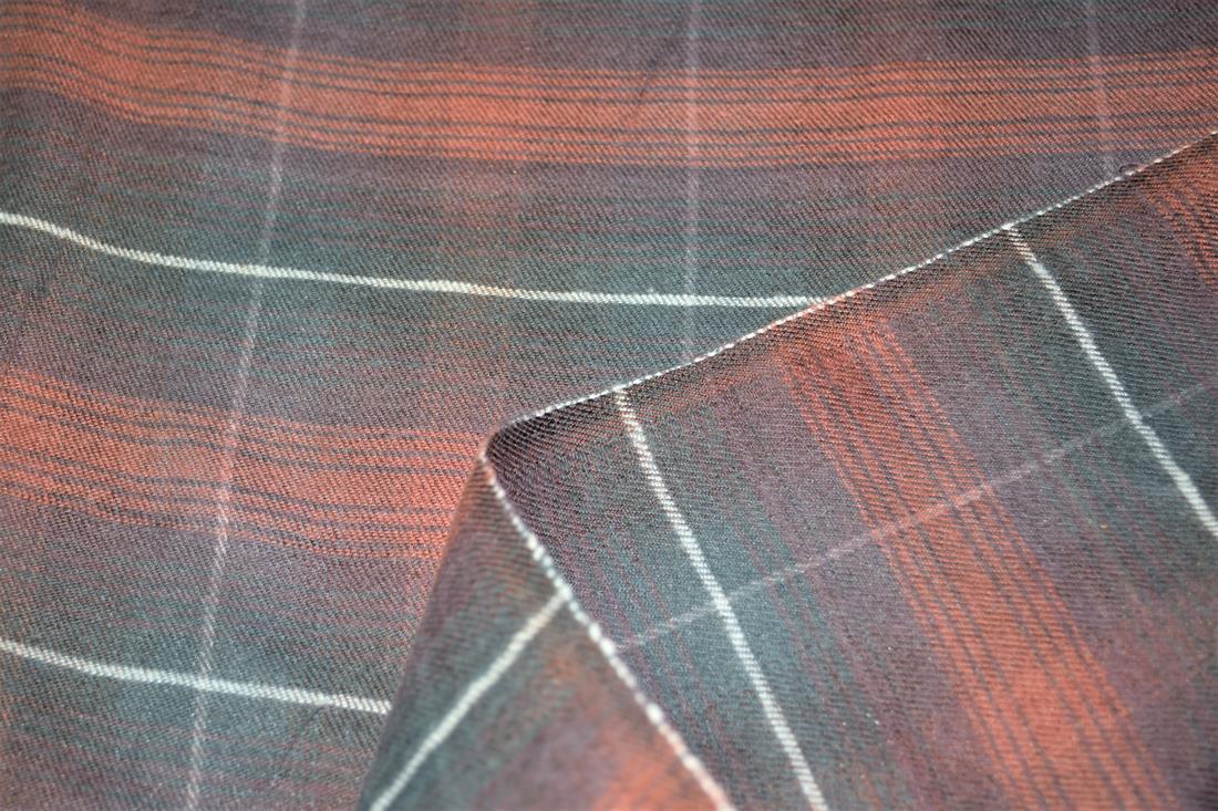 Brown & Black Printed Tartan 100% Brushed Flannel Cotton Fabric