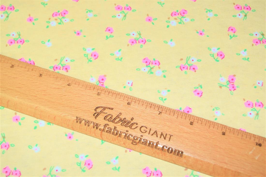 Beige Printed 100% Brushed Flannel Fabric
