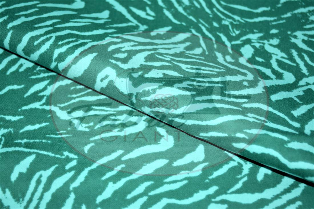 Green Brushed Cotton Printed Fabric