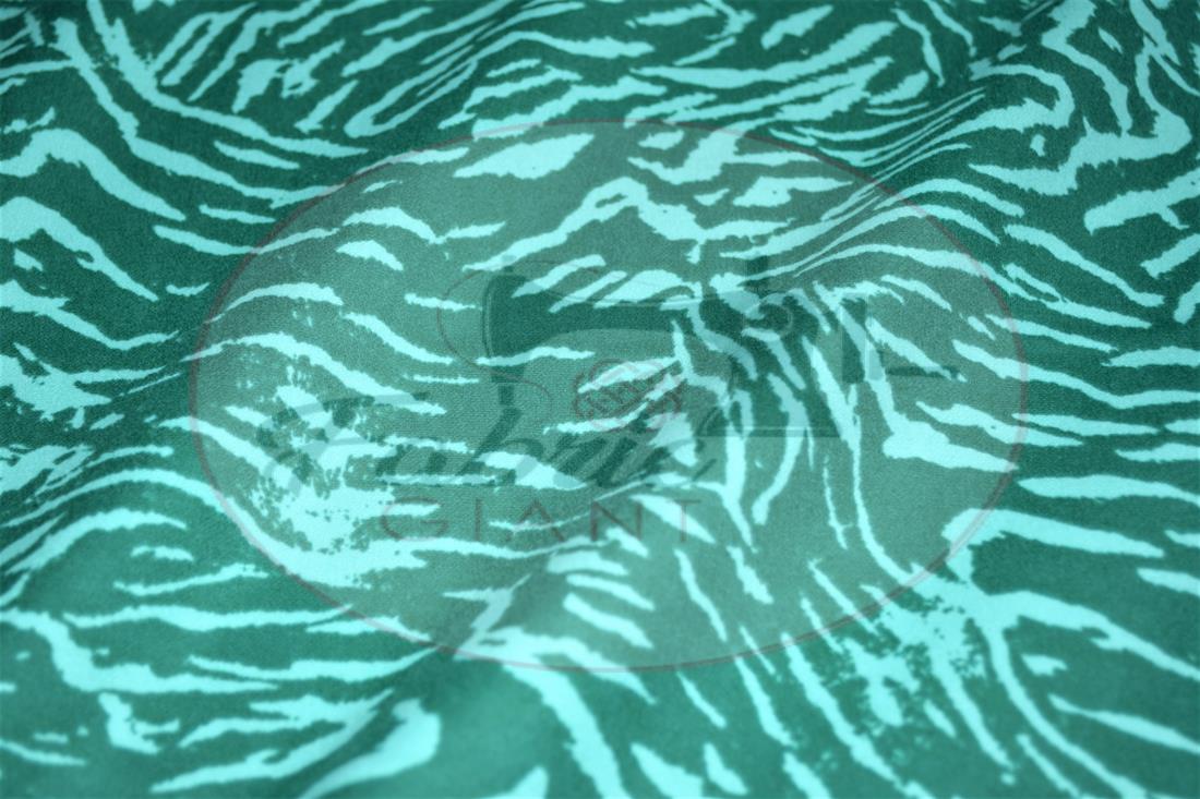 Green Brushed Cotton Printed Fabric