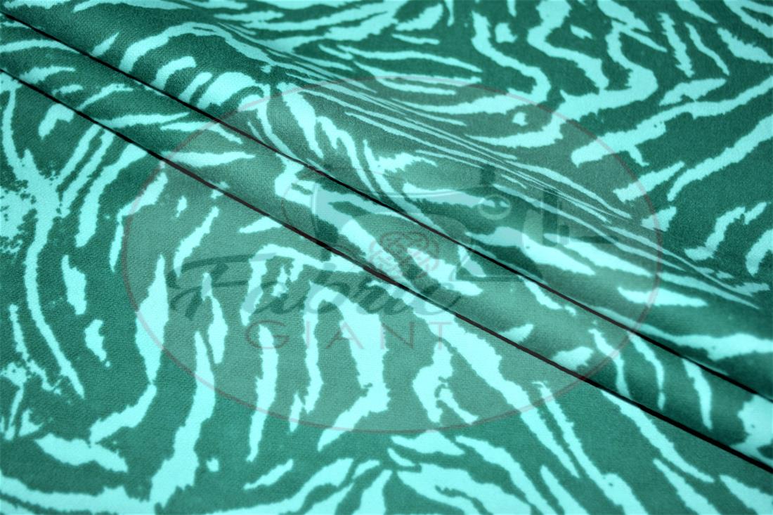 Green Brushed Cotton Printed Fabric