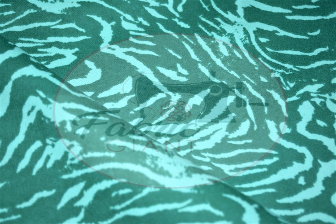 Green Brushed Cotton Printed Fabric