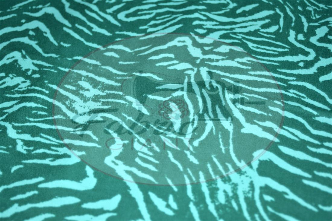 Green Brushed Cotton Printed Fabric