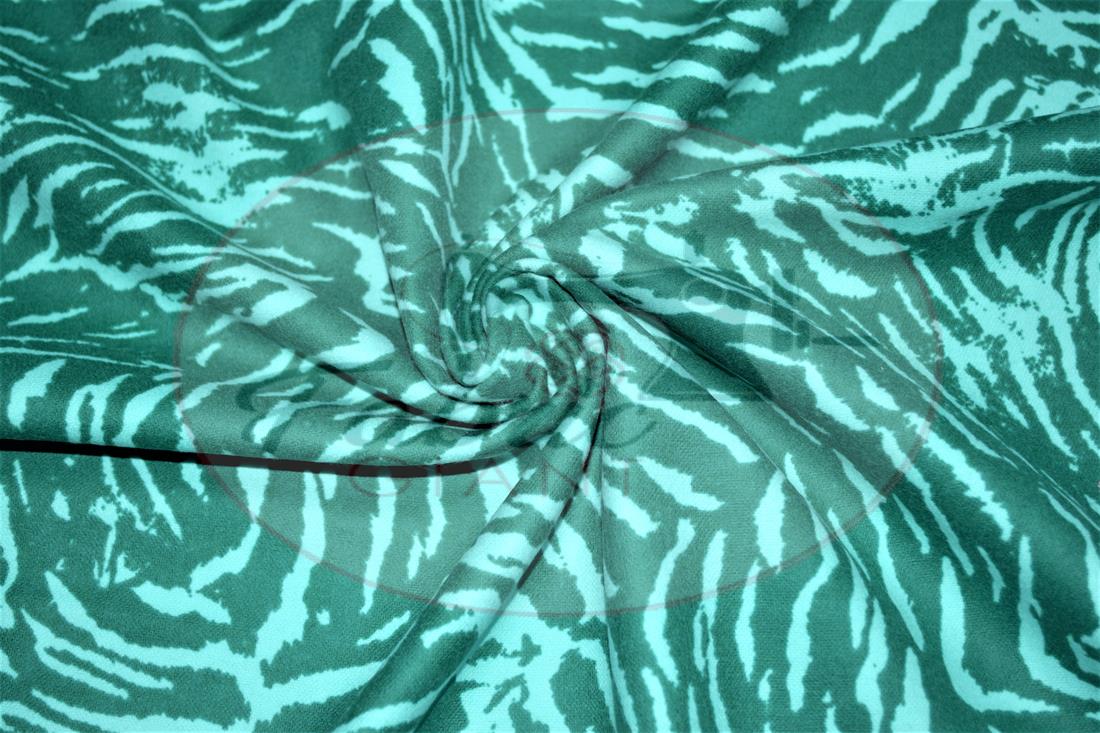 Green Brushed Cotton Printed Fabric