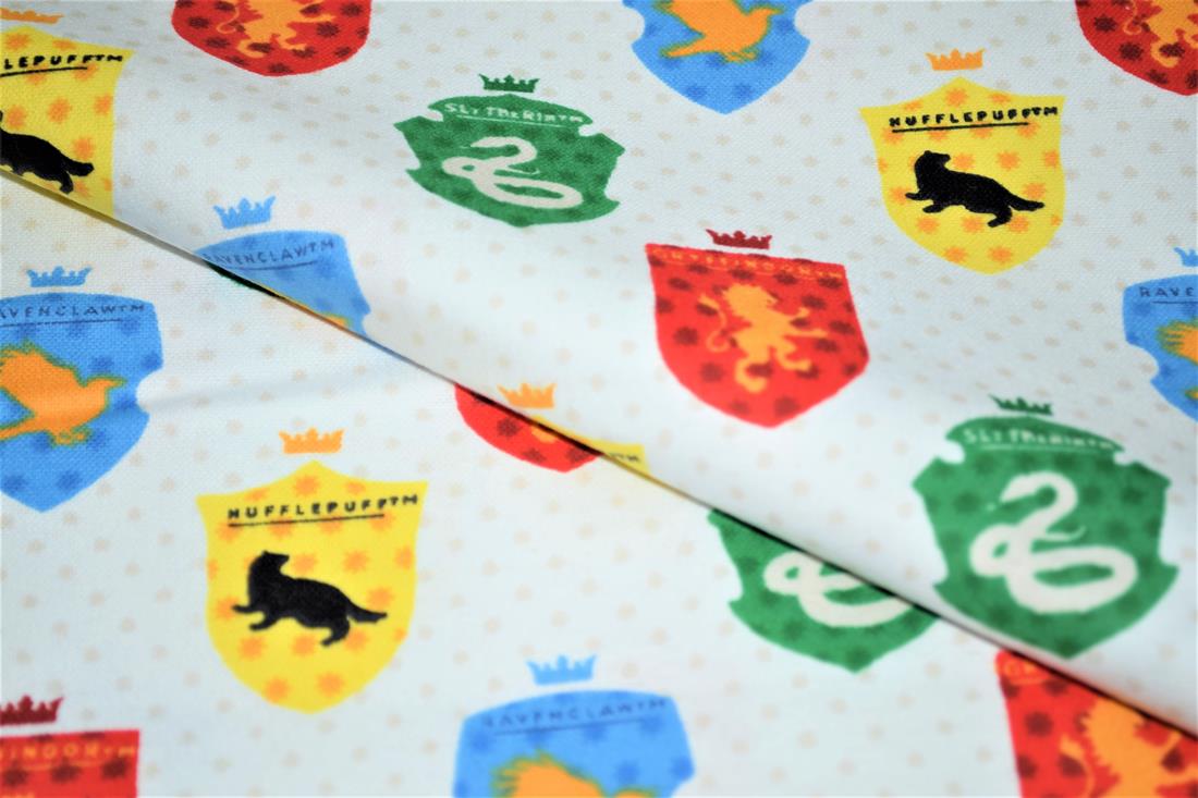 White Brushed Cotton Printed Fabric