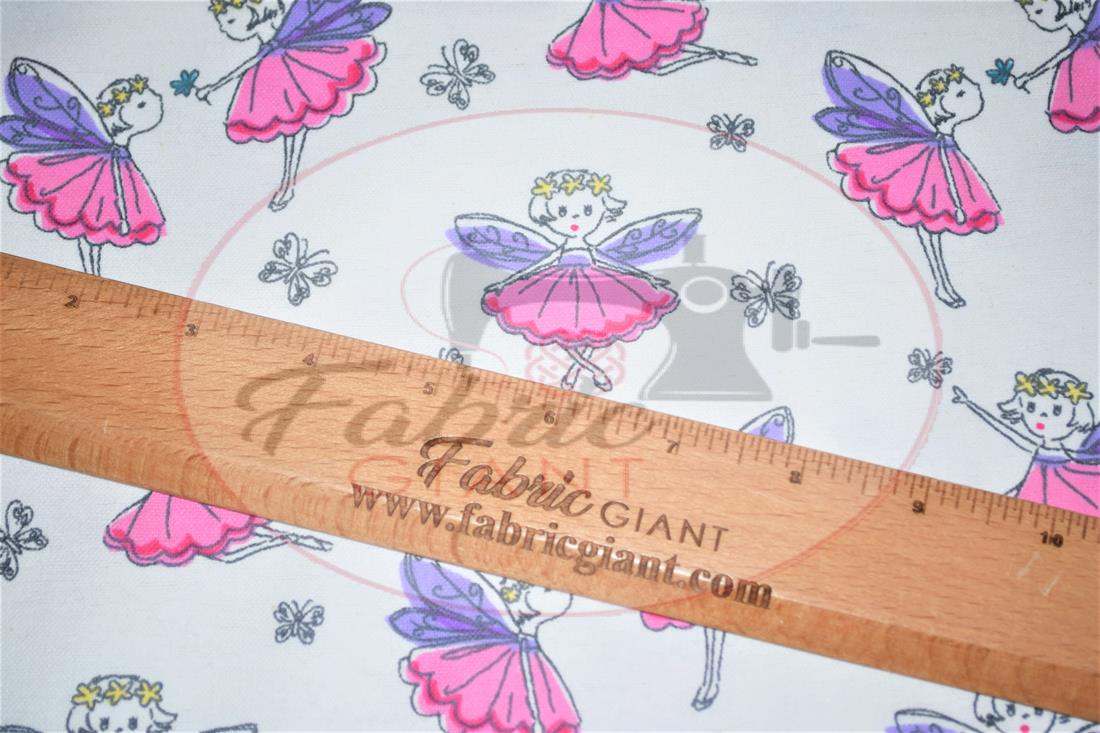 White Printed 100% Brushed Flannel Fabric