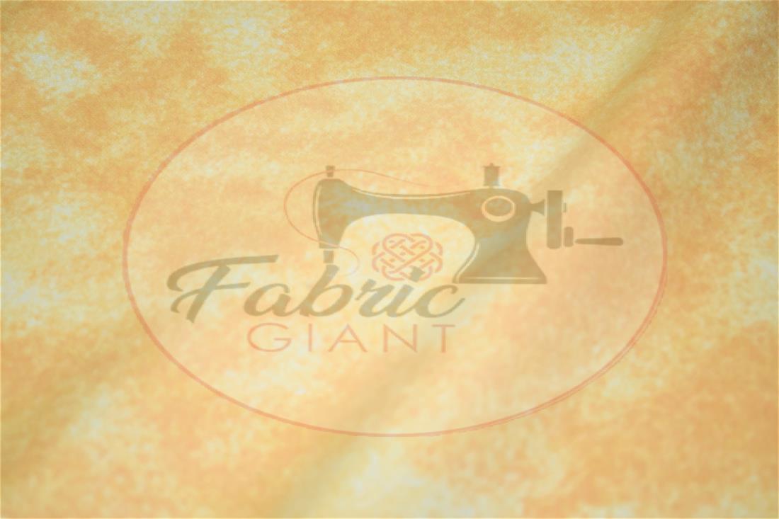 Yellow Brushed Cotton Printed Fabric