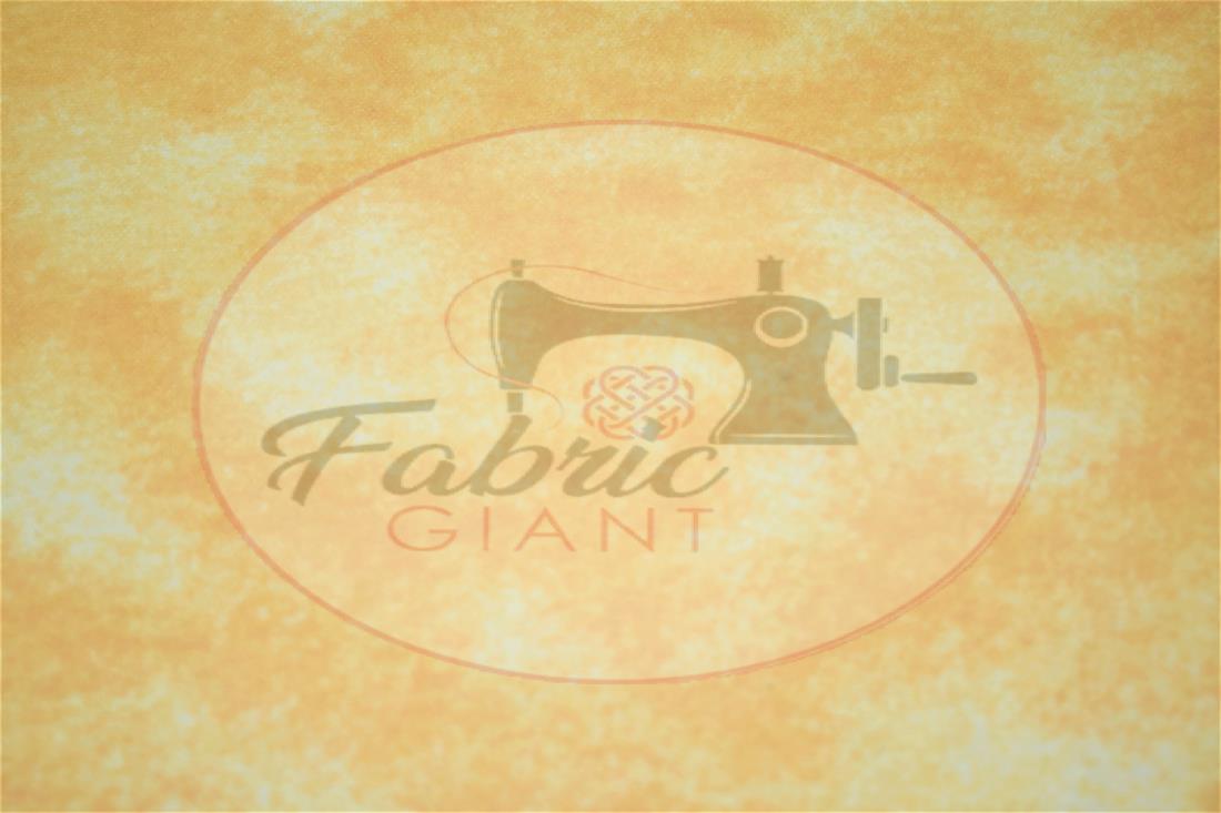 Yellow Brushed Cotton Printed Fabric