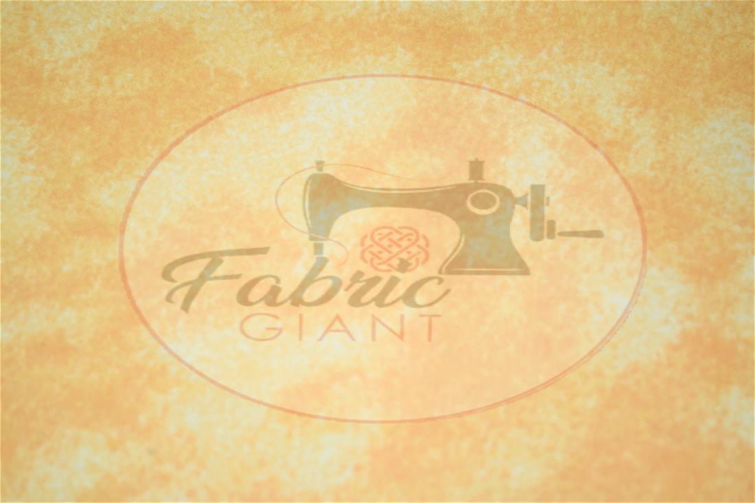 Yellow Brushed Cotton Printed Fabric