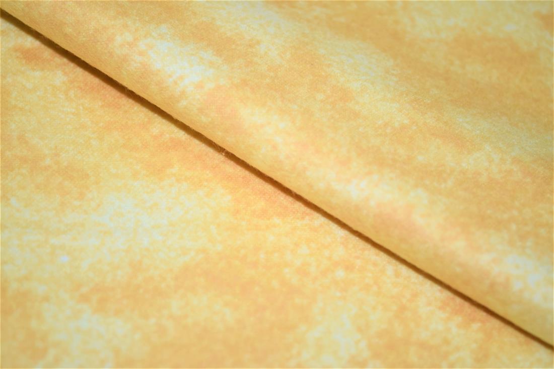 Yellow Brushed Cotton Printed Fabric