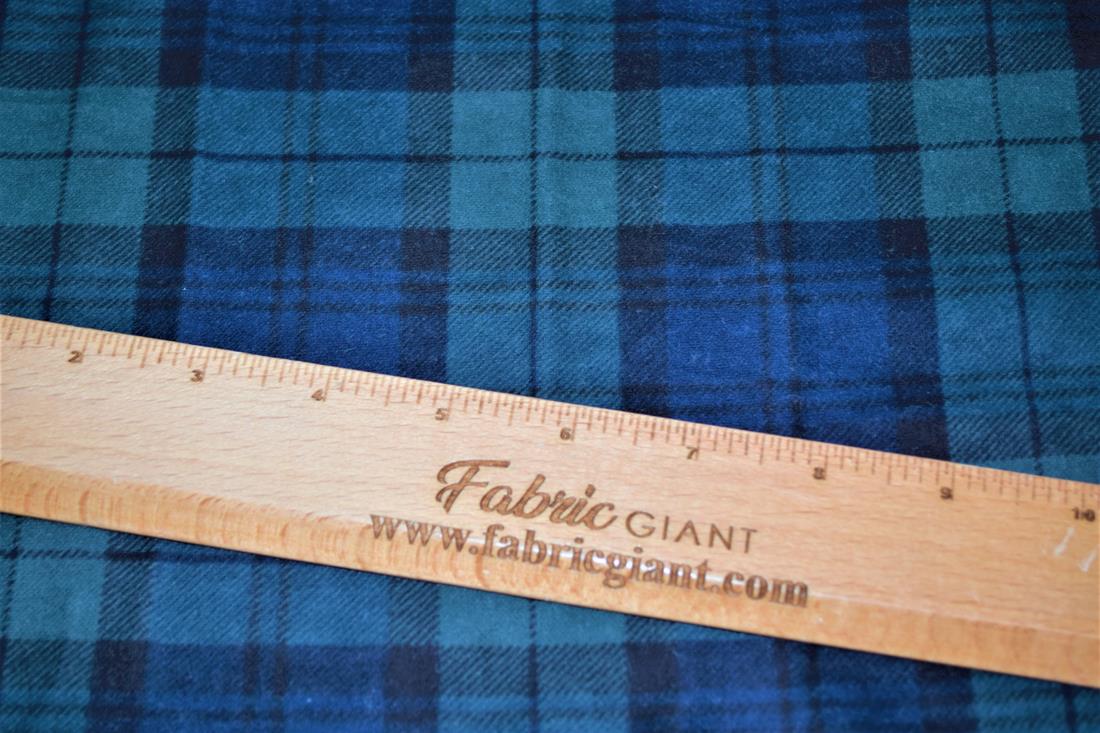 Navy & Green Tartan Printed Soft Brushed Flannel Winceyette 100%…