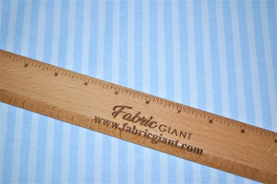 Light Blue Printed 100% Brushed Cotton Fabric